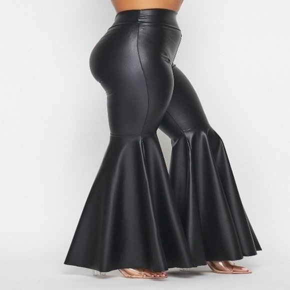 lsmboutique Pants - Plus Size Flare Leg Pants